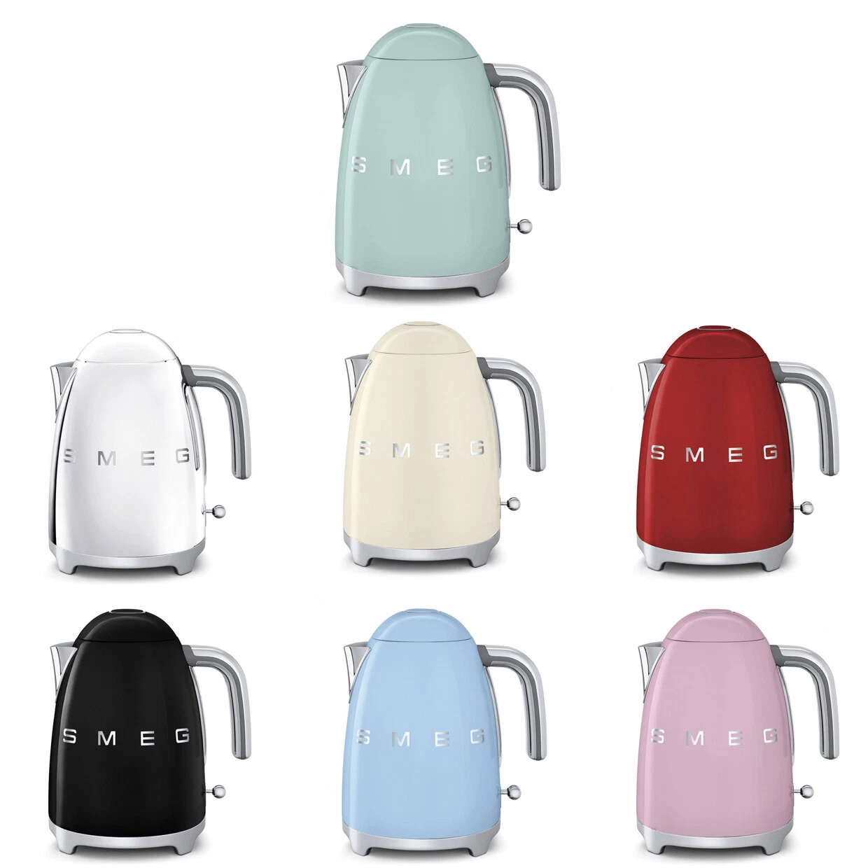 Smeg 50’s Style Retro 1.7L Paslanmaz Çelik Kettle